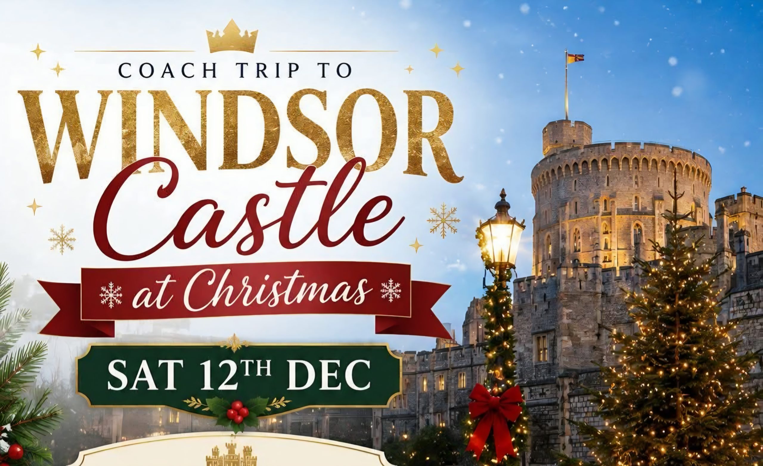 Windsor Castle at Christmas poster